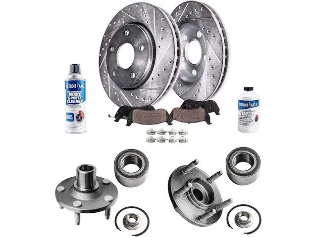 Front Brake Pad, Rotor & Wheel Hub Kit for Mazda Tribute (2001–2006) MB853CF
