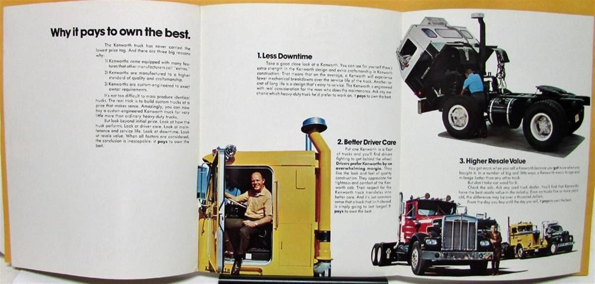Set of 4 Kenworth Truck Sales Folder (1973)