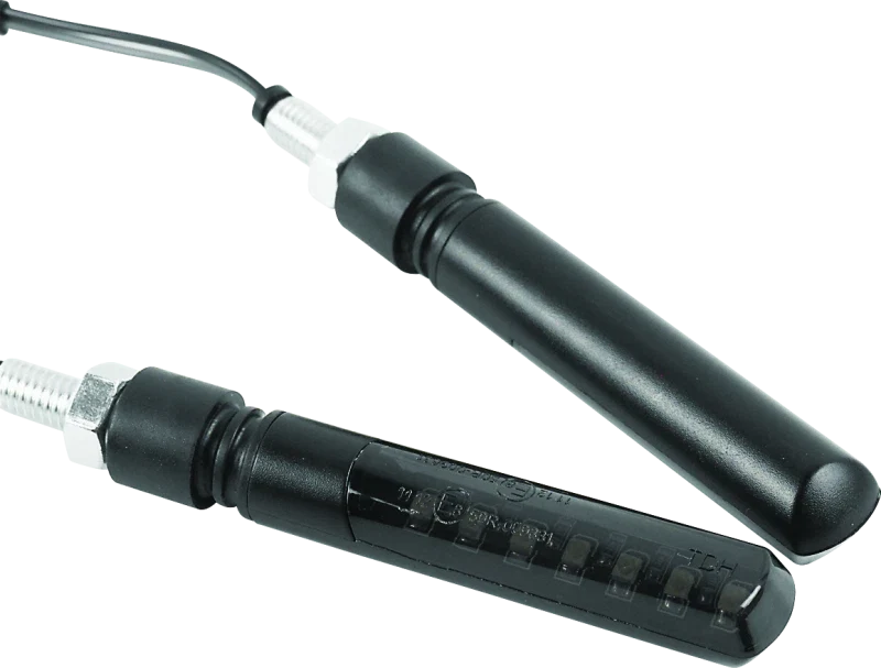 BikeMaster Sequential Front Turn Signal for Powersports (7-LED Smoke Lens)