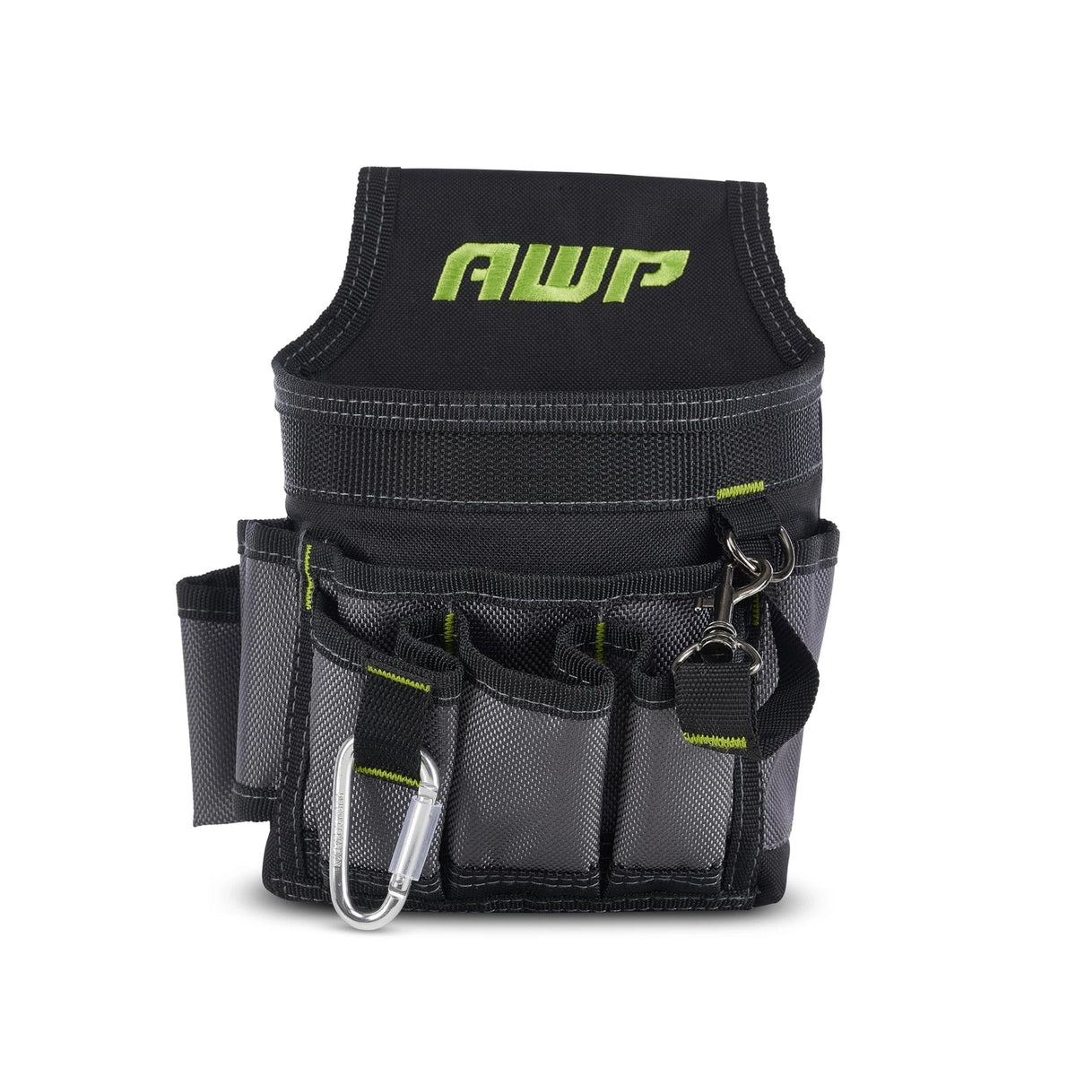 Mini Tool Pouch for Automotive Use - 9 Pockets, Black and Gray