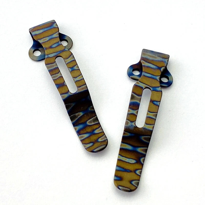2X Titanium Deep Carry Back Pocket Clip for Benchmade/ProTech/ZT Knife