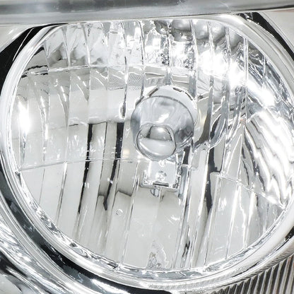 Set of 2 Chrome Housing Clear Side Headlights for Ford F150 (2004–2008)