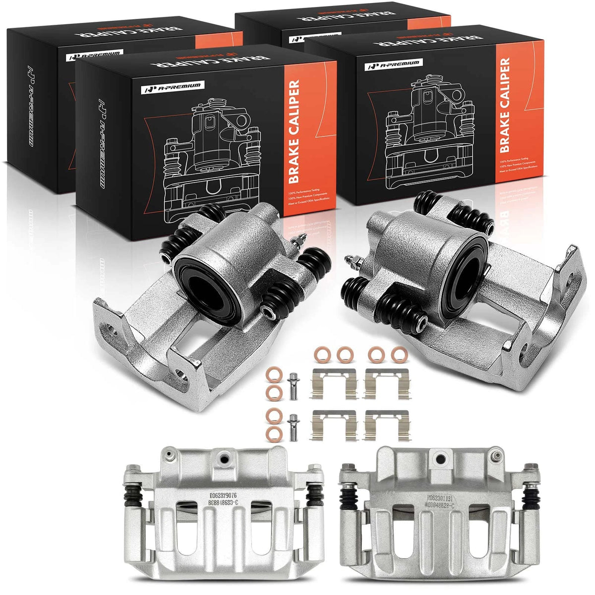 Set of 4 Brake Calipers for Dodge Dakota (2003–2004) 5093388AA, 5096312AA, 5093353AA, 5093347AA