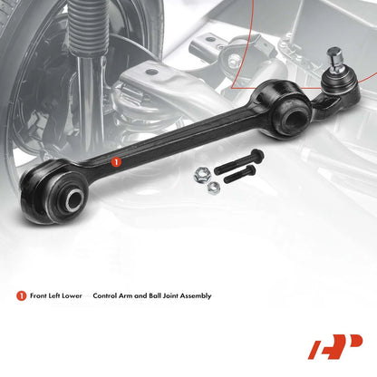A-Premium Front LH Lower Control Arm w/Ball Joint Assy for Dodge Eagle Chrysler (RK7211, 520-303, 4616403, 4782121)