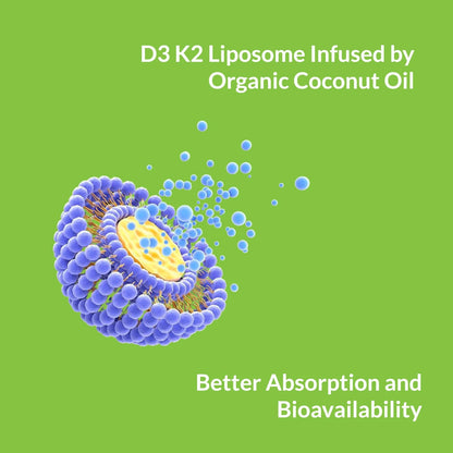Liposomal Vitamin D3 K2 2000 IU with MK-7 365 Count (Pack of 1)