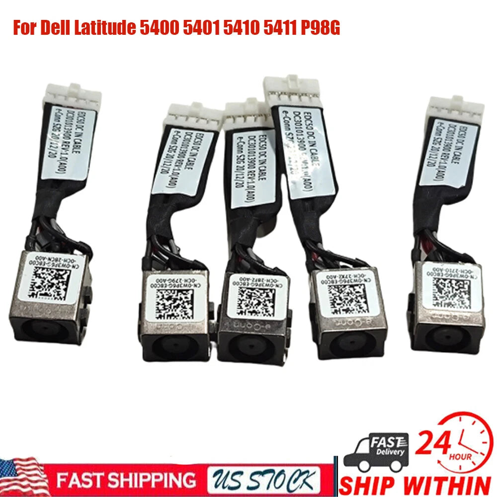 5PC DC Power Jack Charging Port Cable for Dell Latitude 5400 5410 5401 5411