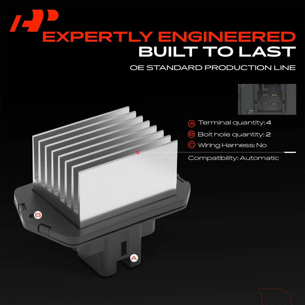 HVAC Blower Motor Resistor for Mitsubishi Eclipse Endeavor (2006–2012) 7802A028, 984-527
