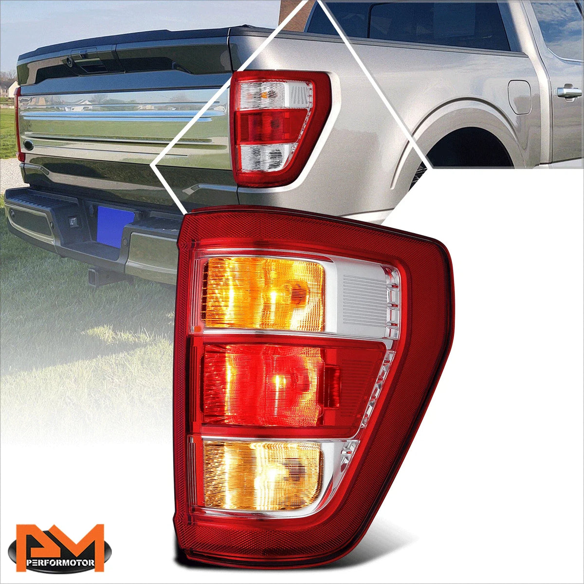 Chrome Tail Light Assembly Brake Lamp for Ford F-150 (2021–2023)