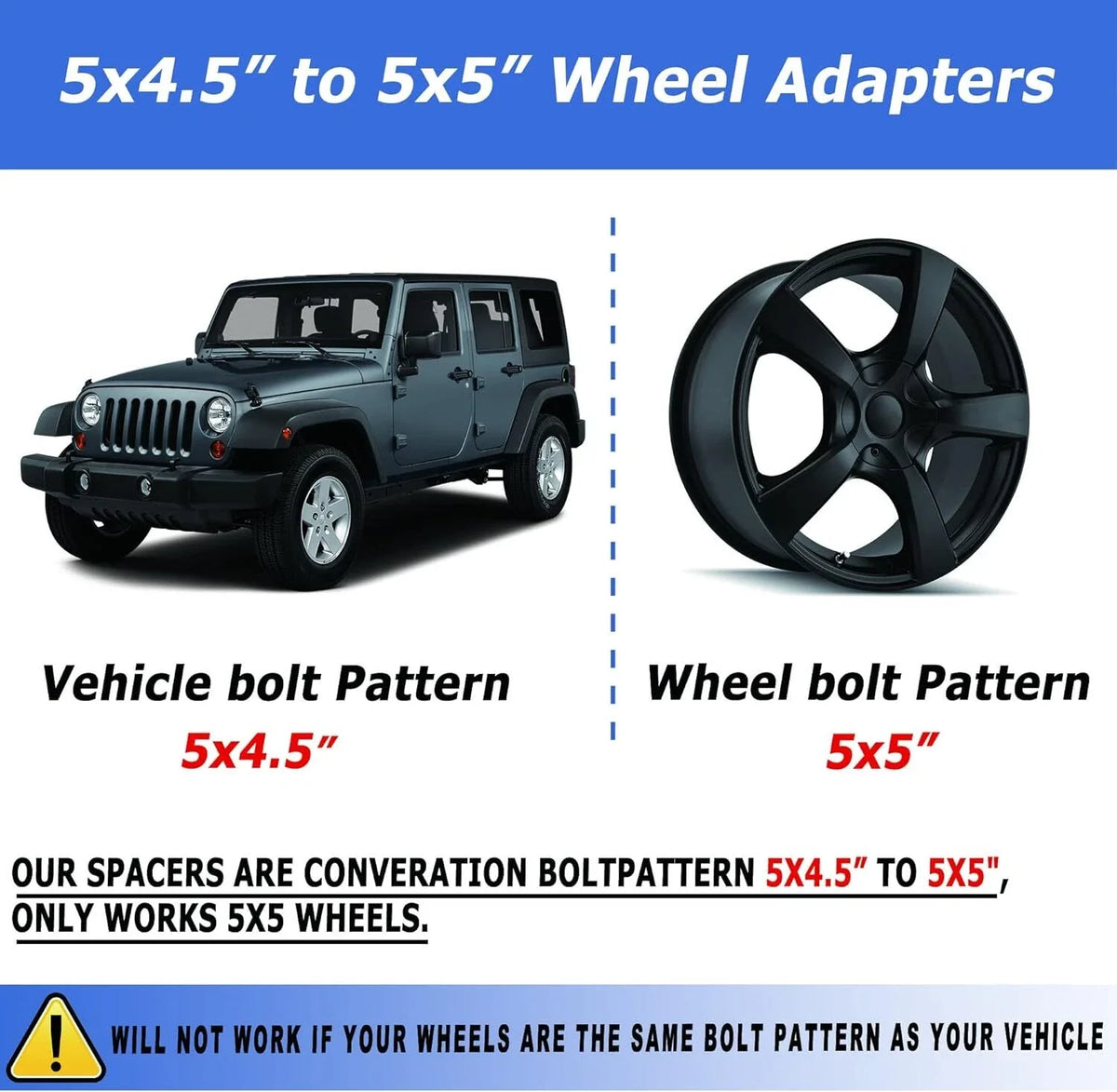 Hubcentric Wheel Adapters for Jeep TJ (2003–2006)