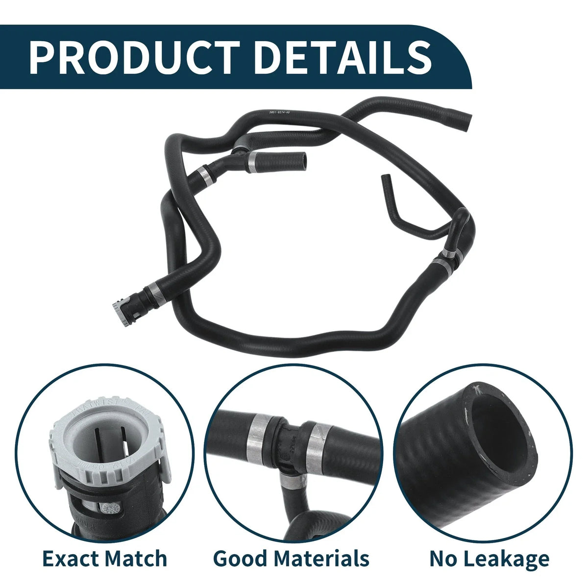 Radiator Hose No.5M518274AD for Ford Focus (2007–2014) Rubber Pipe