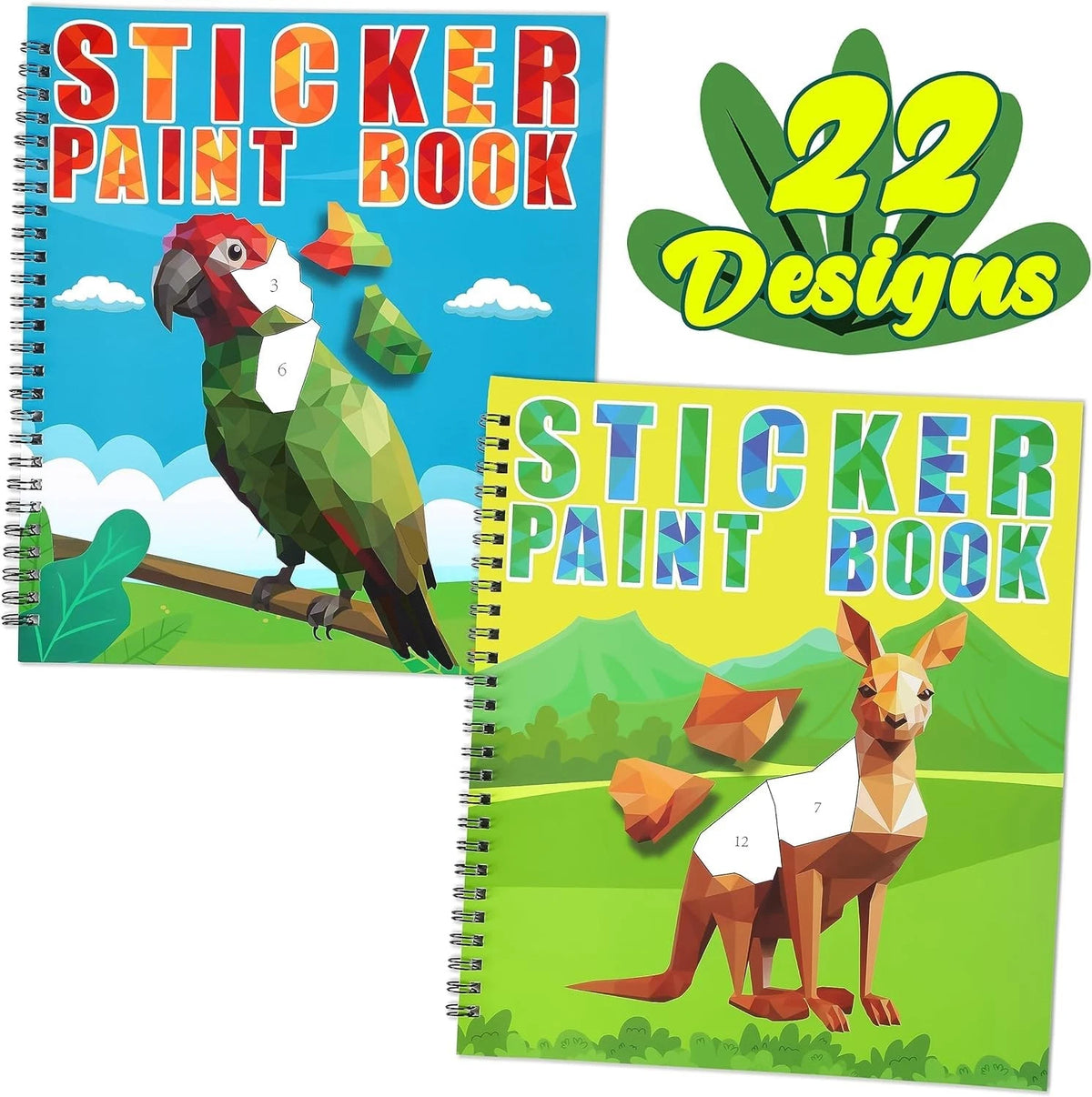 2X Sticker Books for Kids Ages 4-8 - Zoo & Pet Themes