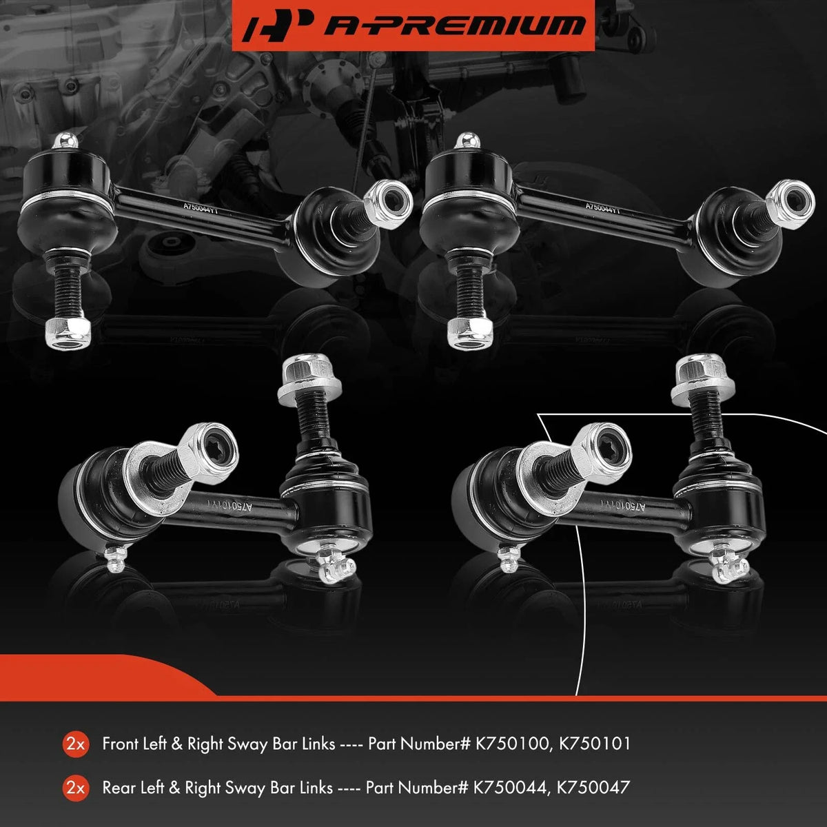 Set of 4 Sway Bar Links for Infiniti G35 (2003–2007) Nissan 350Z 3.5L
