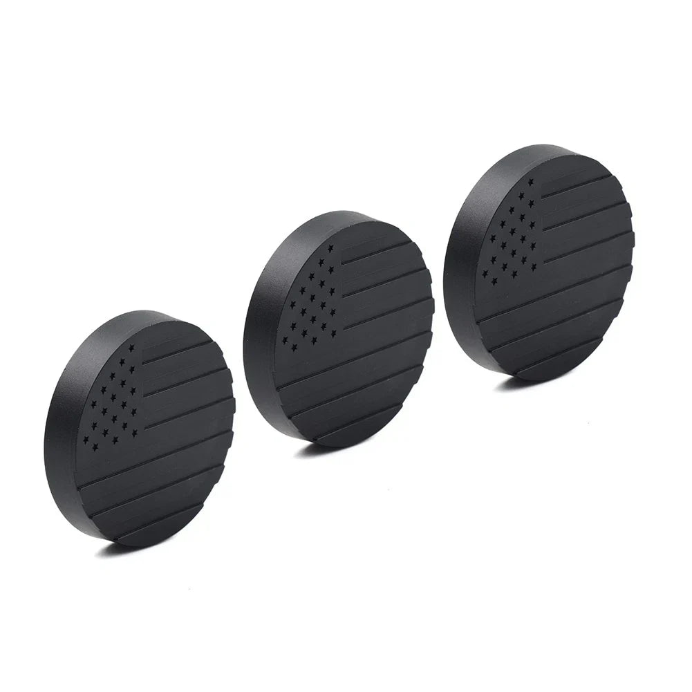 3X Lock Door Key Hole Socket Cover Trim Black for Jeep Wrangler TJ JK JL JT