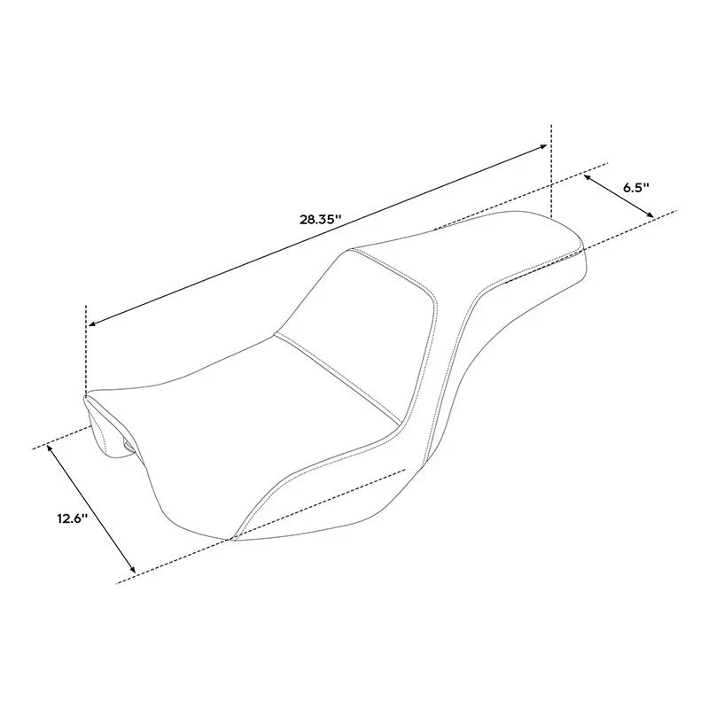 Driver Passenger Seat for Harley Dyna Street Fat Bob Low Rider (2006–2017)