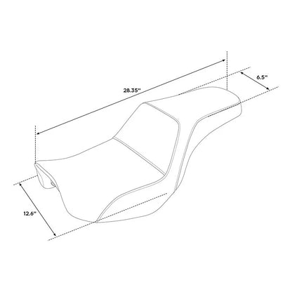 Driver Passenger Seat for Harley Dyna Street Fat Bob Low Rider (2006–2017)