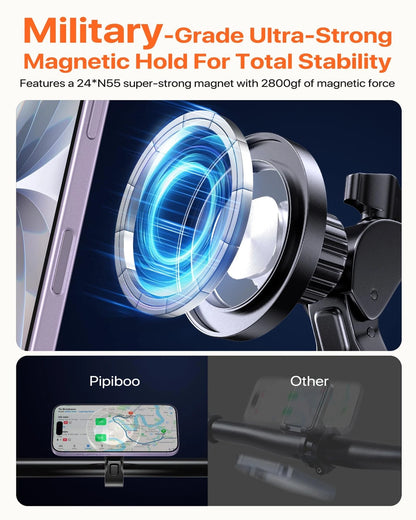 Magnetic Phone Holder Clamp Mount for Universal Use (24N55 Magnet)