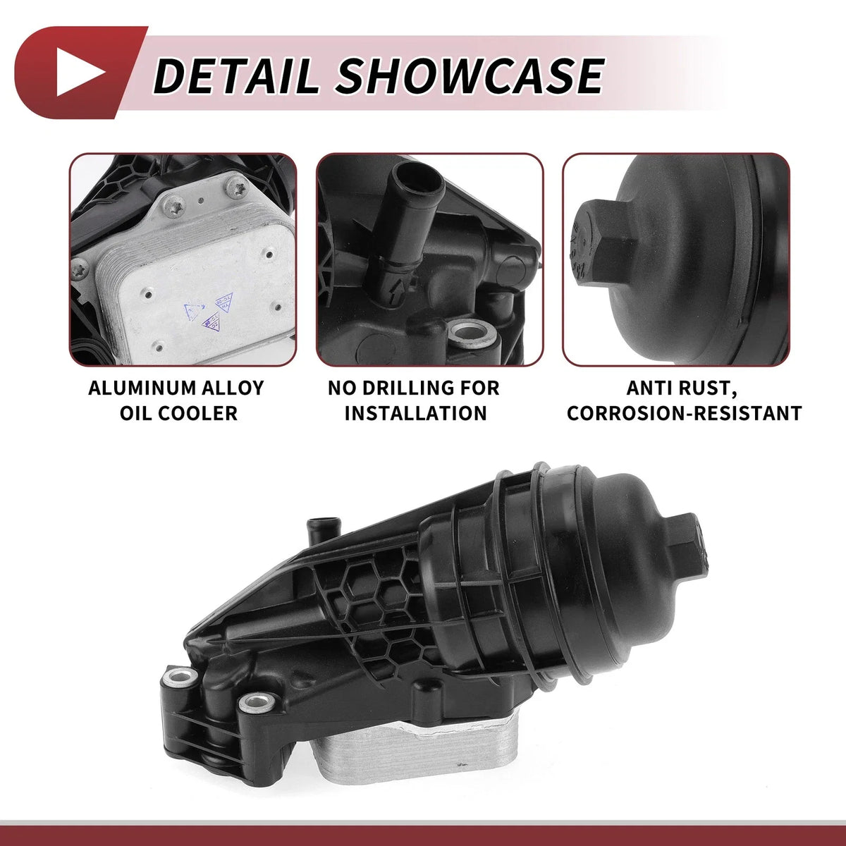 Engine Oil Cooler Filter Housing for Mercedes-Benz GLA250 (2014–2019) No.A2701800610
