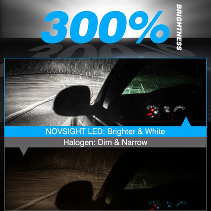 Set of 4 H11 H13 9005 9006 9007 LED Headlight Bulbs for Vehicles