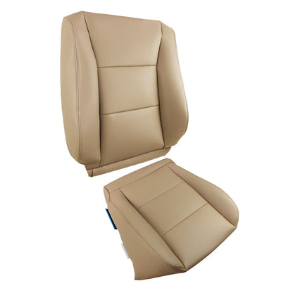 Leather Covers Set of 2 Tan Front Driver & Passenger for Toyota Land Cruiser (1998–2007)
