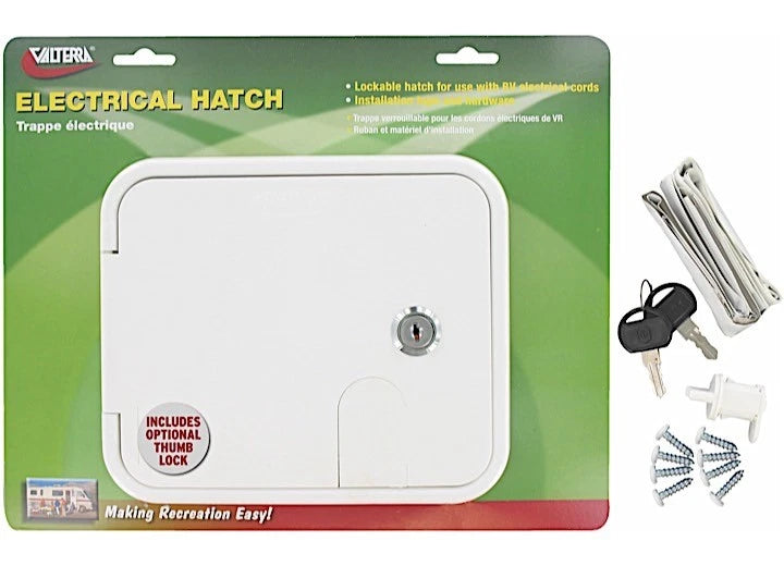 Valterra A10-2150VP Medium White Square RV Cable Hatch (50 Amp)