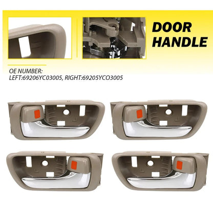 Set of 4 Interior Door Handles for Toyota Camry (2002–2006) Beige