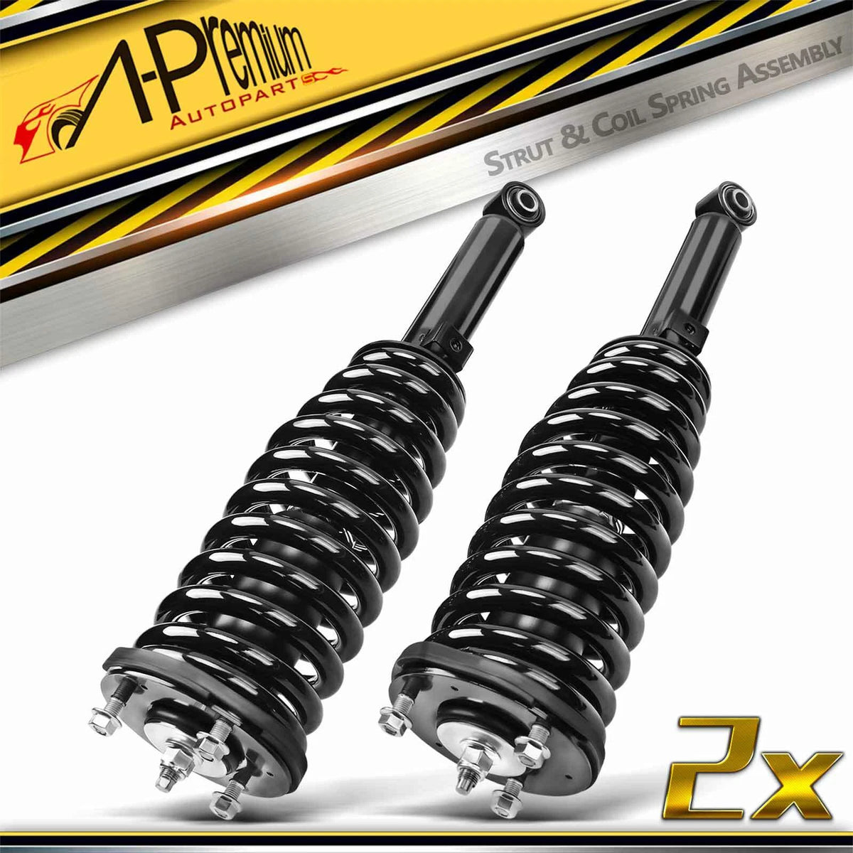 Set of 2 Front Side Struts w/ Coil Springs for Kia Sorento (2003–2009) 171109, 171110, 1345764R, 1345764L