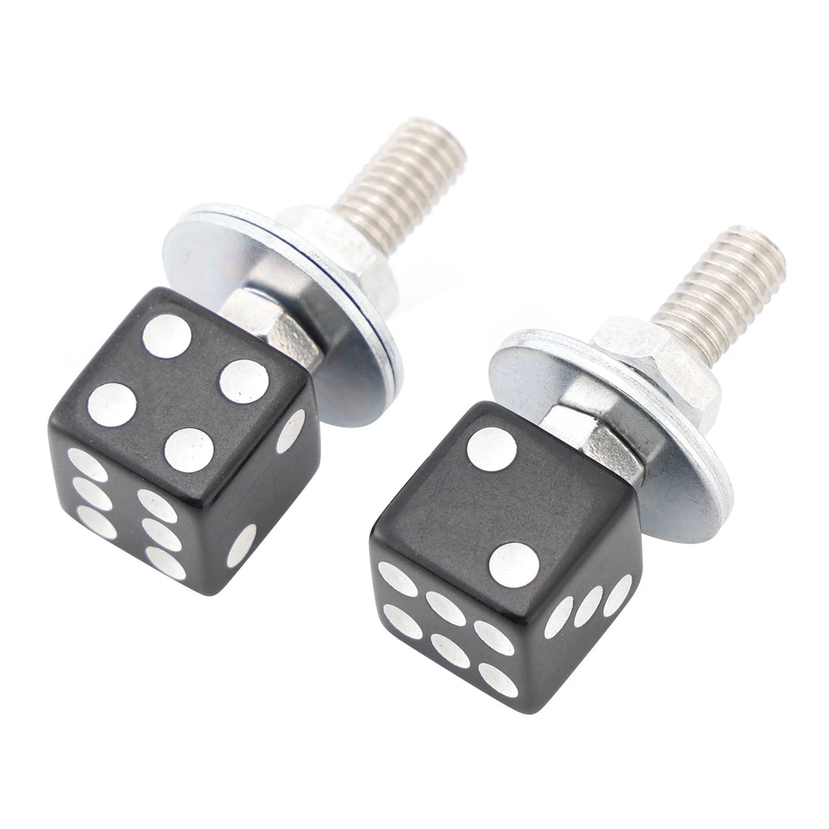 2X License Plate Bolt Screws for Motorcycle Chopper Bobber (M525-A123-BLK)