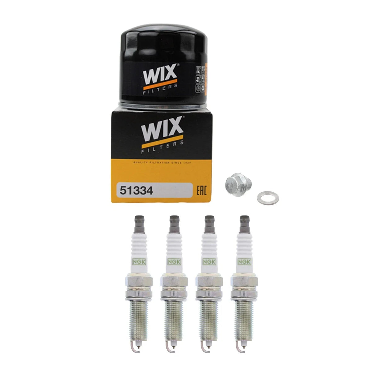 Wix Engine Oil Filter & NGK 4 G-Power Spark Plugs for Kia Rio 1.6L (2006–2011)