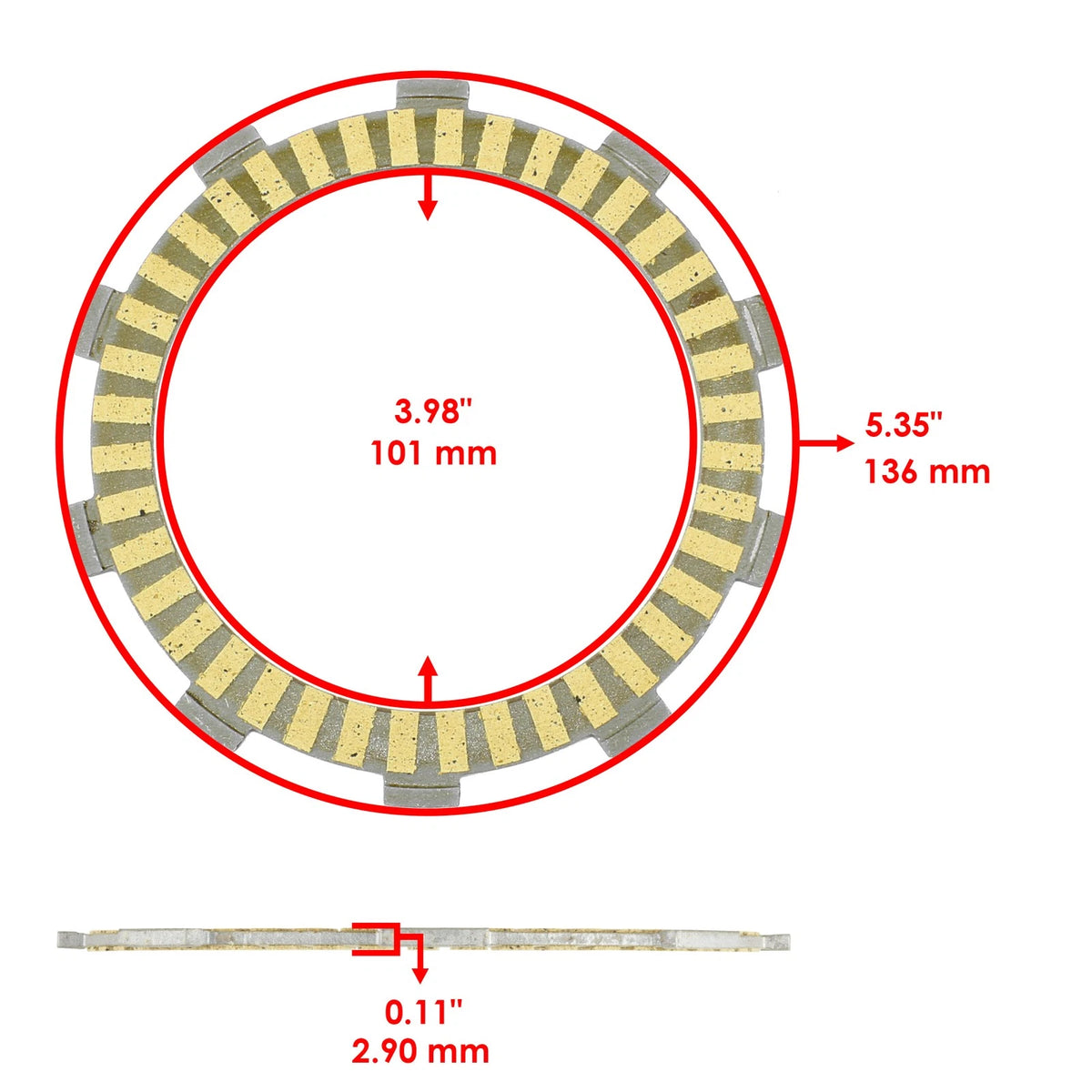 Clutch Friction Plate Kit for Honda Pioneer 500 (2015–2016) FP1017+CP1106+CS1364