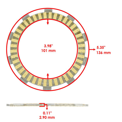 Clutch Friction Plate Kit for Honda Pioneer 500 (2015–2016) FP1017+CP1106+CS1364