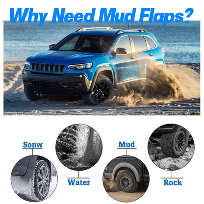 Mud Flaps Splash Guards for Jeep Cherokee (2019–2023)