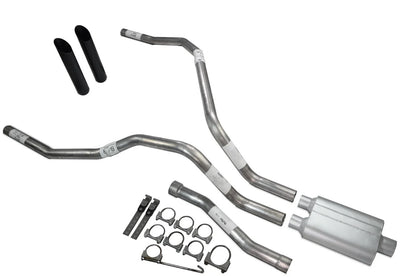 Dual Exhaust Muffler 2.5 Inch for Nissan Titan (2004–2006) Black Tip