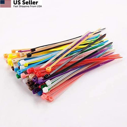 Set of 1000 Green Zip Ties 4 Inch, 18lb Strength