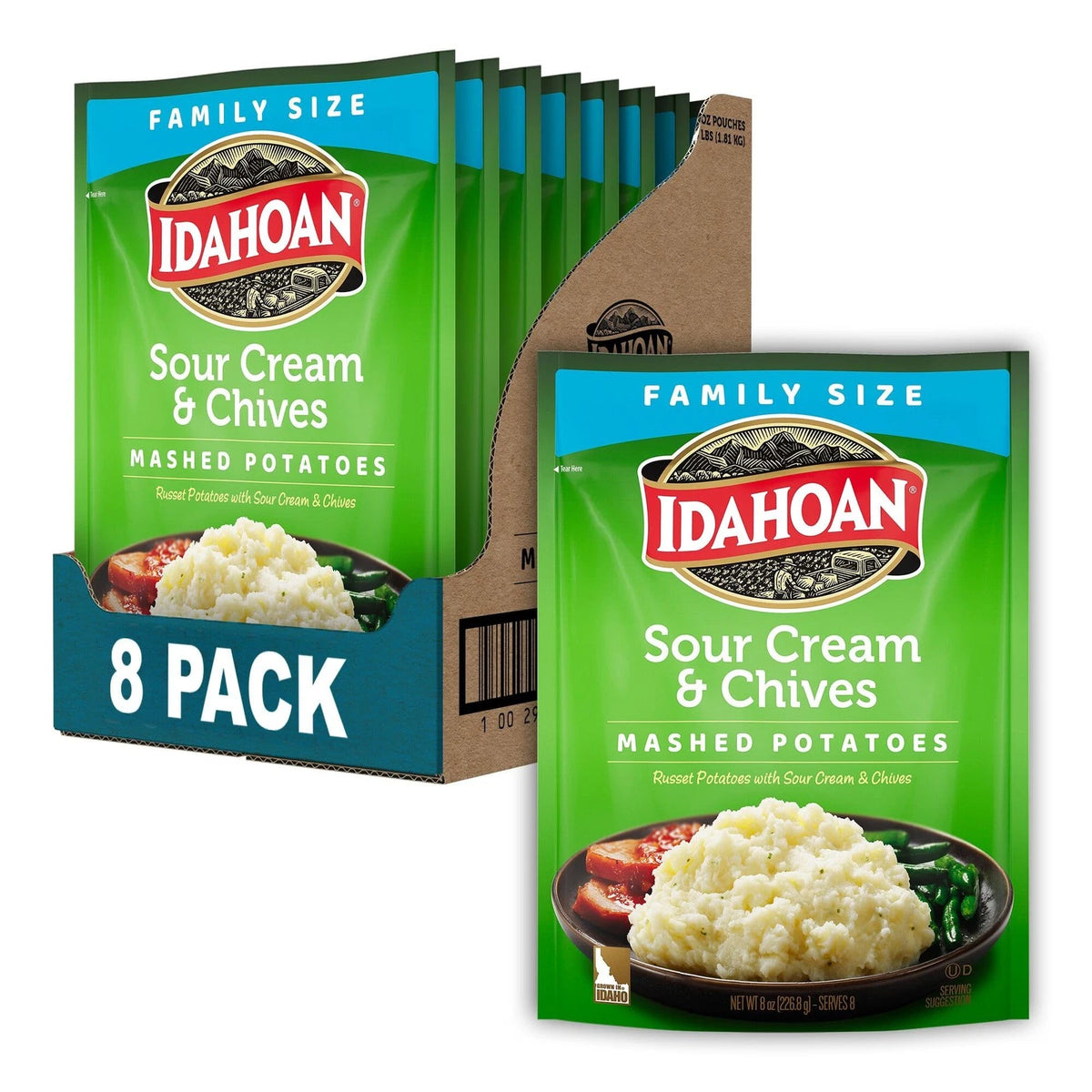 Pack of 8 Idahoan Sour Cream & Chives Mashed Potatoes 8 oz