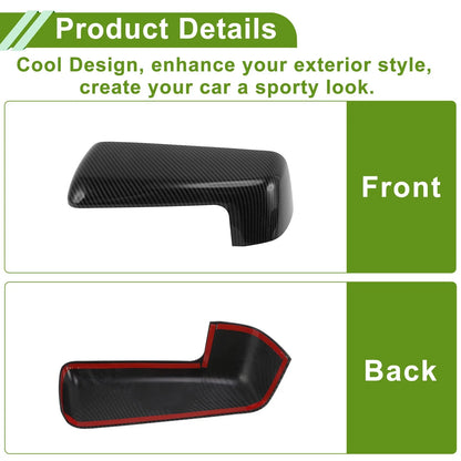 1 Pair ABS Mirror Cover Cap Carbon Grain for Chevy Silverado 1500 (2019) 84469252
