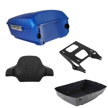 Trunk Backrest Pad for Harley Street Glide (2014–2026) Electric Blue