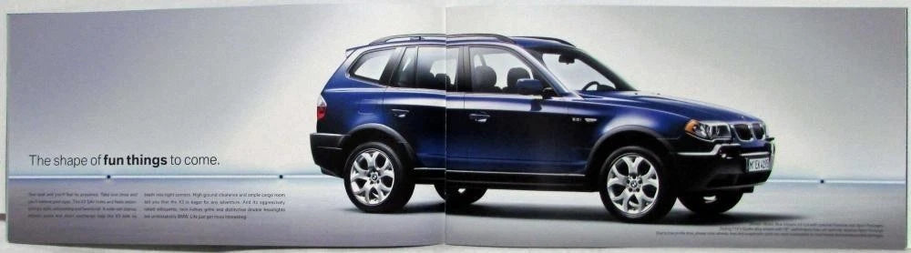 Sales Brochure for BMW X3 Sports Activity Vehicle (2004)