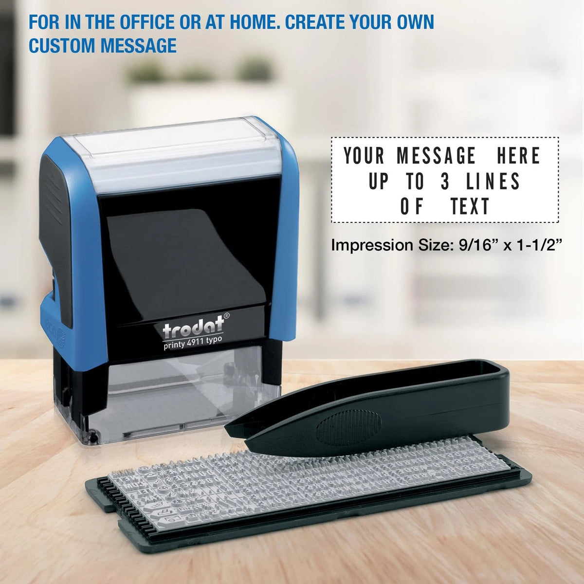 Trodat Printy 4911 Self Inking Stamp 2.2" x 1.2" Black Ink