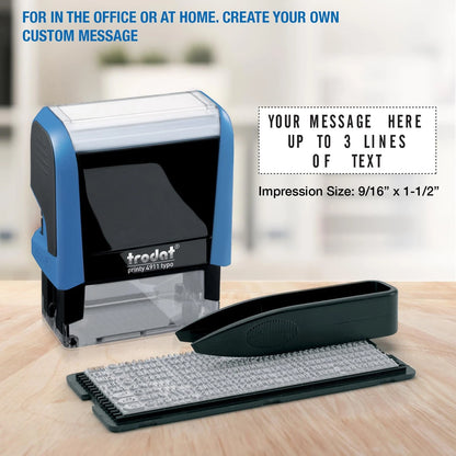 Trodat Printy 4911 Self Inking Stamp 2.2" x 1.2" Black Ink