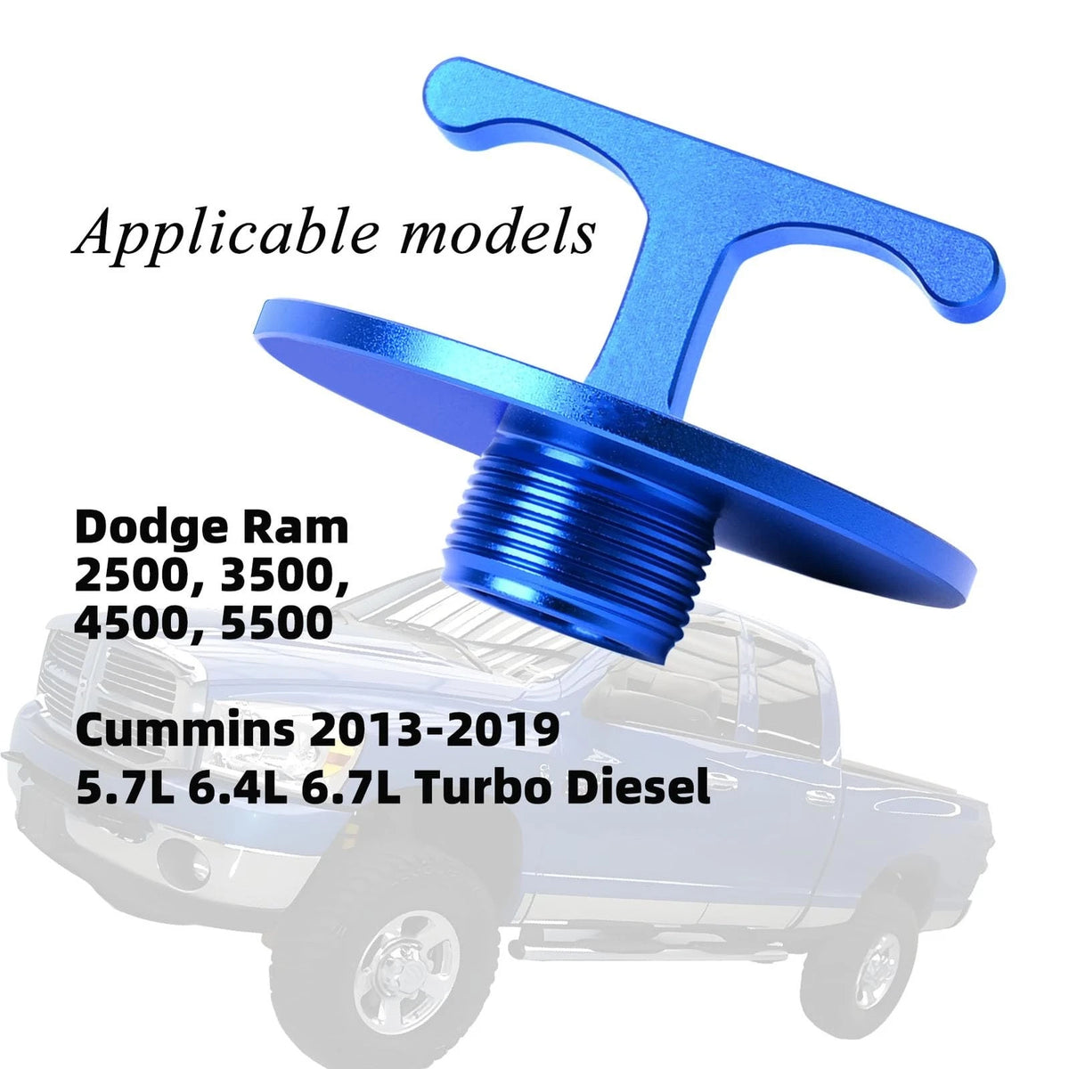 Aluminum Oil Filter Plug Tool for Dodge Ram 2500 3500 4500 5500 (2003–2023)