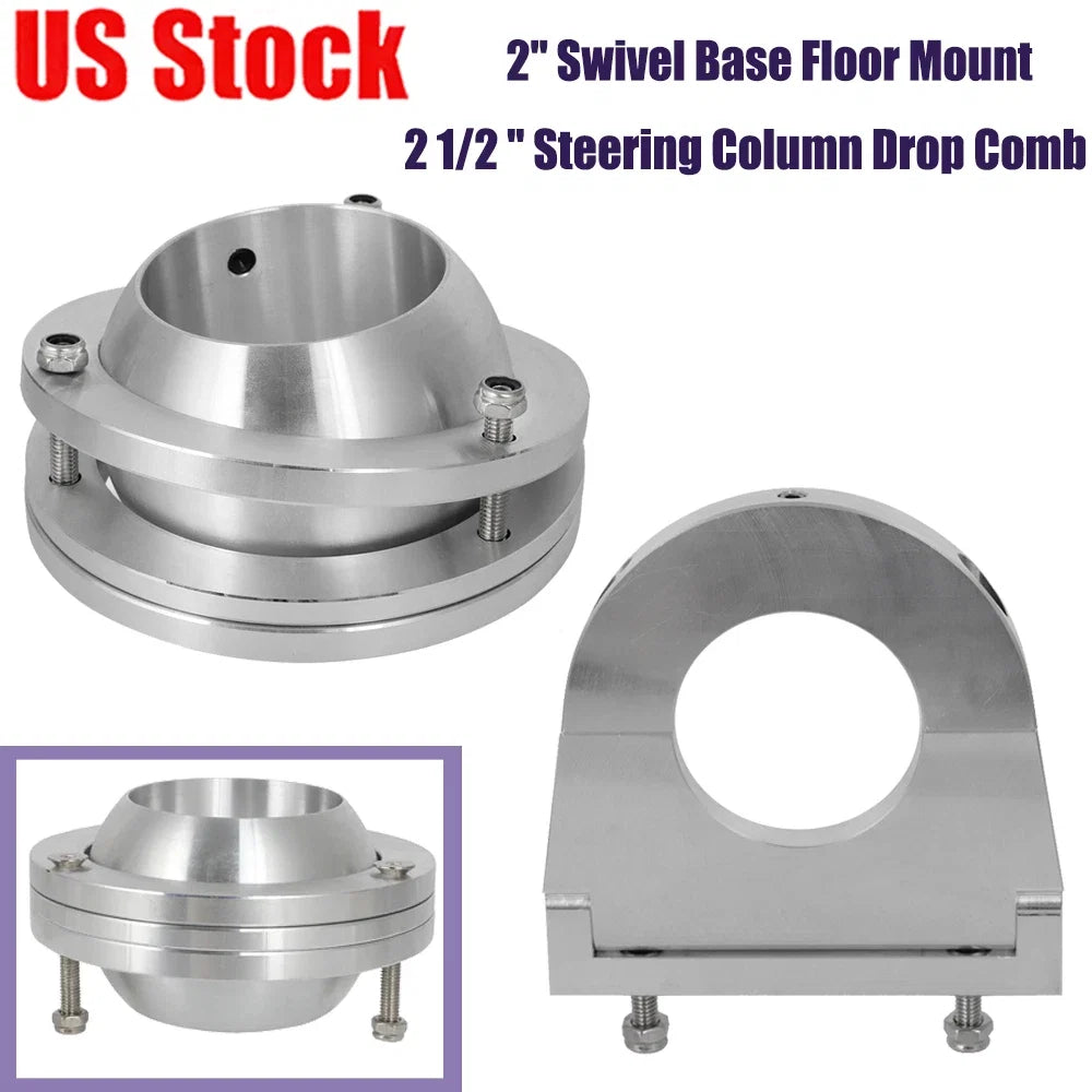 2" Swivel Base Floor Mount Steering Column Drop for GM Chevy Ford