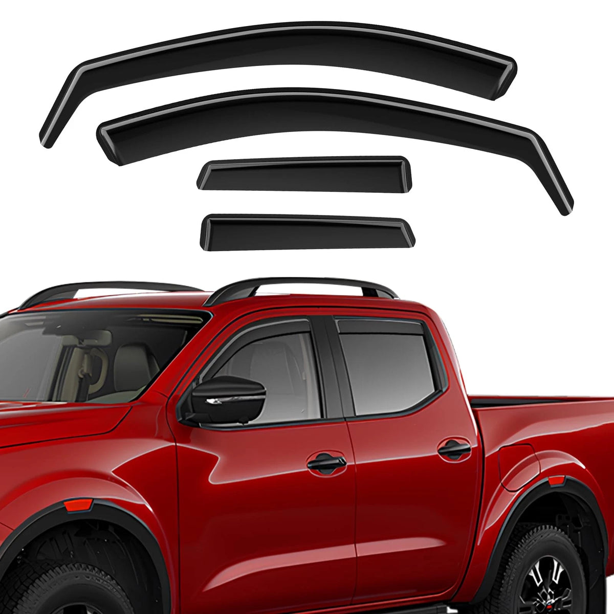 Rain Guards for Nissan Frontier (2022–2026) In-Channel Wind Deflectors