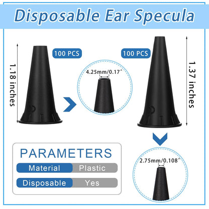 200 Pcs Reusable Otoscope Specula Dispenser for