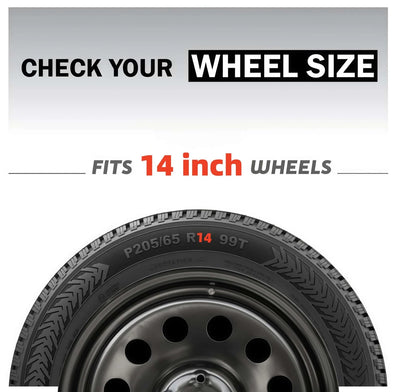 Set of 4 14 Inch Silver Hubcaps for Wheel Covers (No Part Numbers)
