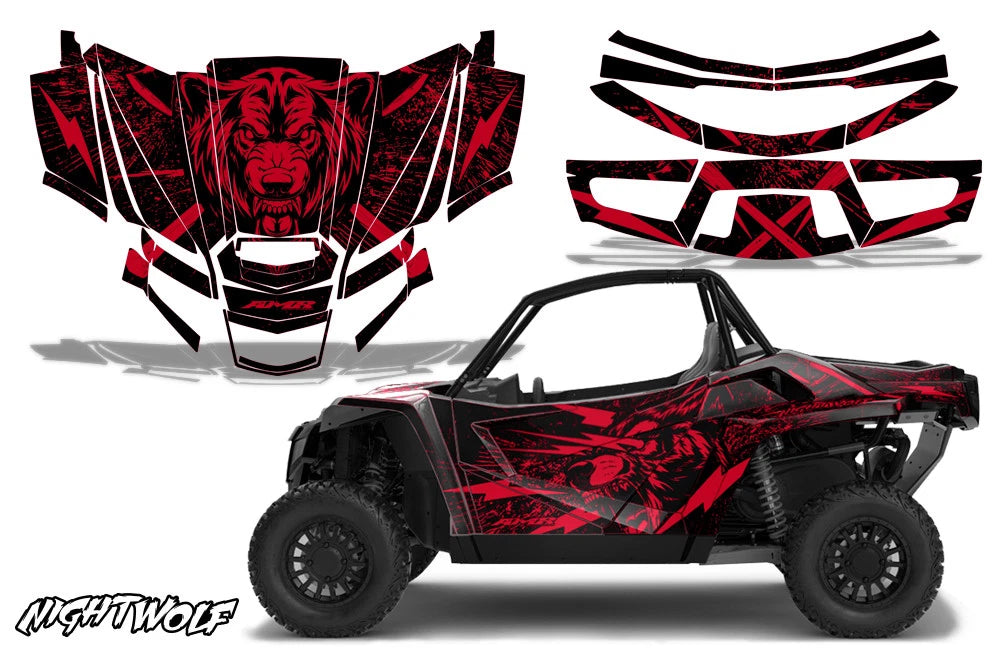 UTV Graphics Decal Sticker for Arctic Cat Wildcat XX (2018–2023) ARCTIC CAT-WC-XX-2018+-NW RED