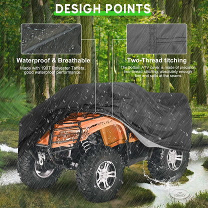 ATV Mower Cover for Polaris Sportsman 570 (82", UV Protection)