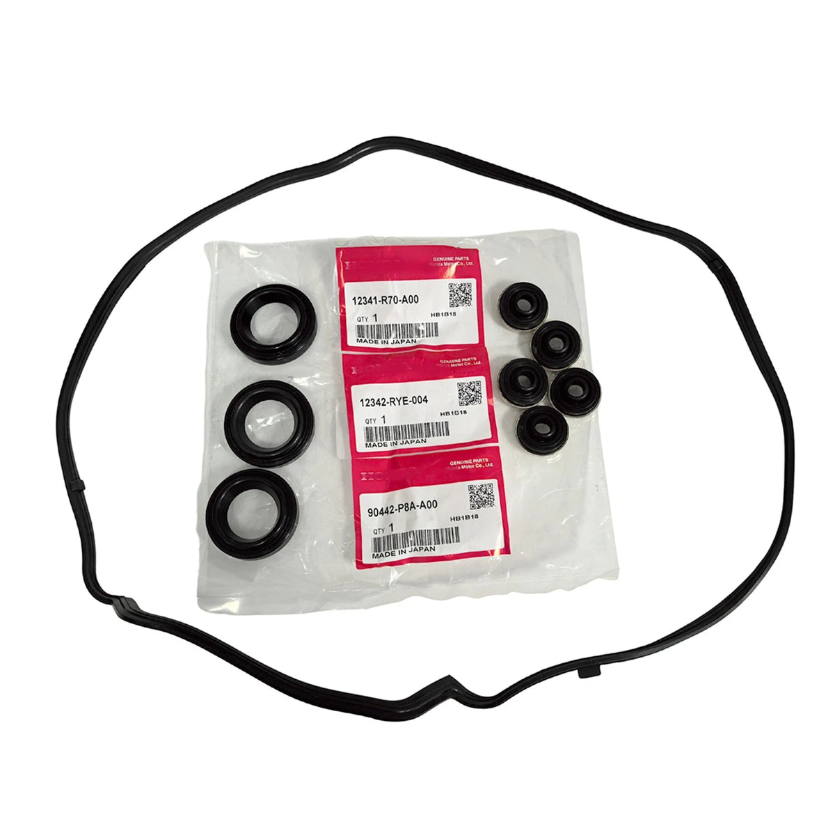 Set of 2 Engine Valve Cover Gaskets for Honda Acura Accord MDX V6 (2003–2012) 12341-R70-A00