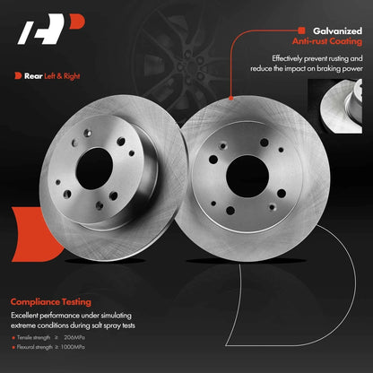 Rear Disc Rotor & Ceramic Brake Pads for Honda Accord Sedan