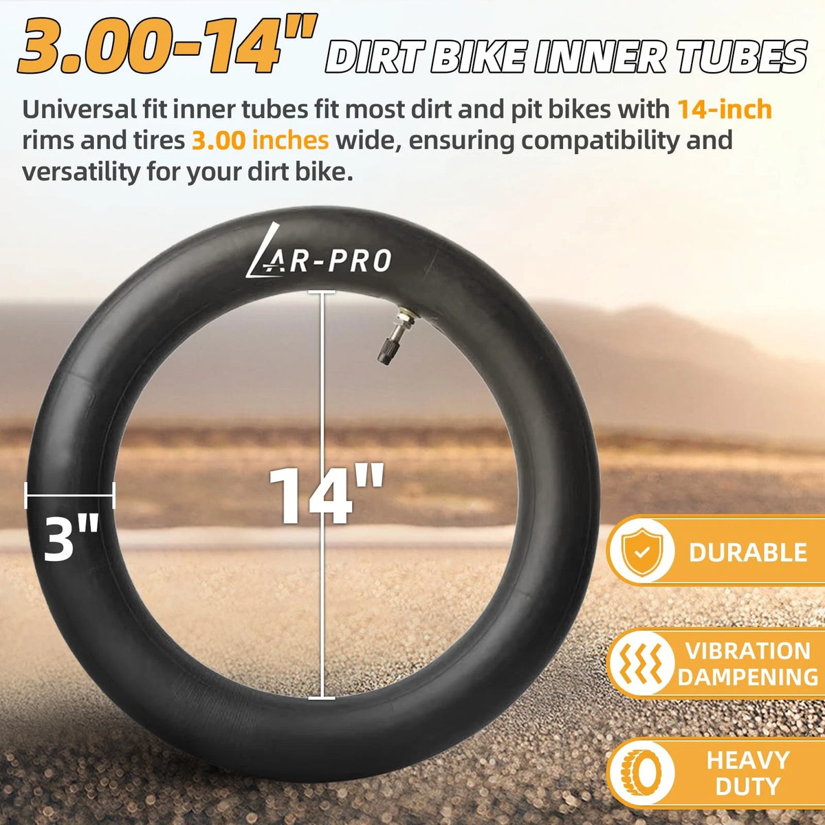 Heavy Duty Inner Tube for Dirt Bike (90/100-14)