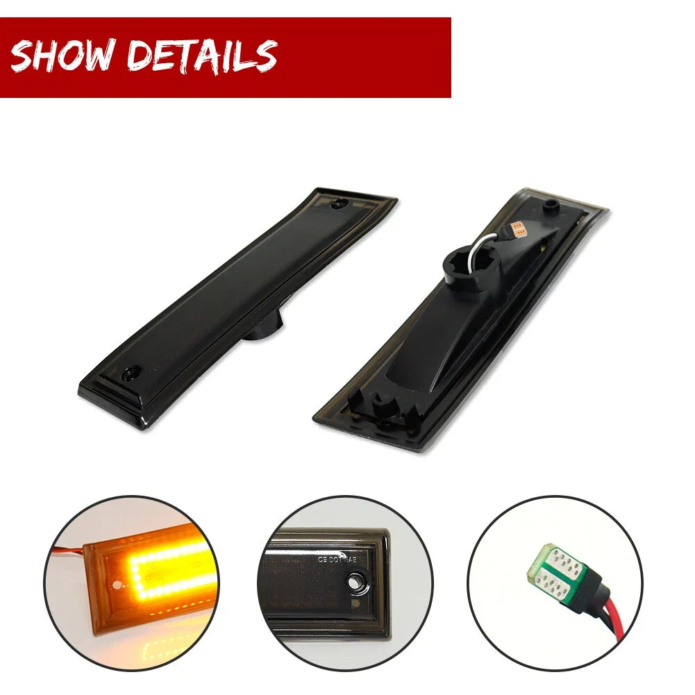 LED Side Marker Lights for Chevy GMC Blazer Jimmy Suburban C/K (1981–1991)